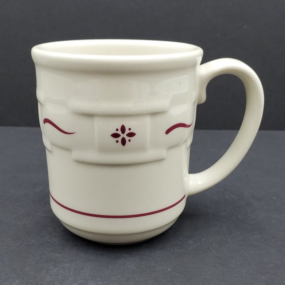 Longaberger Pottery Woven Traditions Classic Red Coffee Mug - Picture 1 of 6